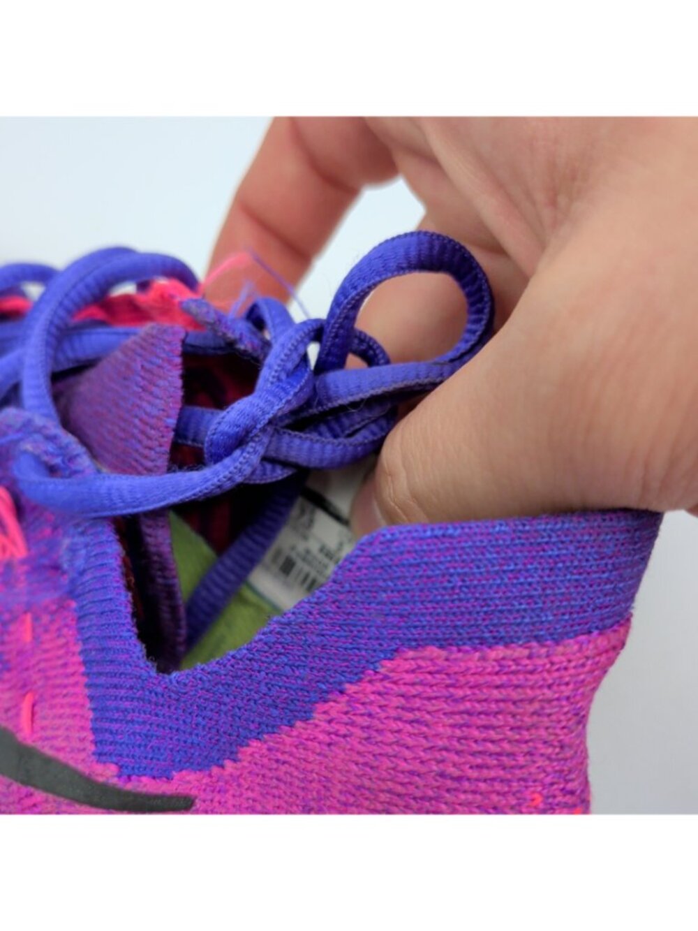 Nike Free RN Flyknit 2017 Shoes Womens Size 7.5 Purple Pink Sneakers 880844-600 - Picture 10 of 12